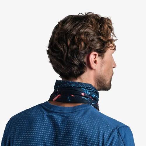 Bandană tubulară multifunctională BUFF COOLNET UV+ XCROSS · Albastru / Roz / Portocaliu 