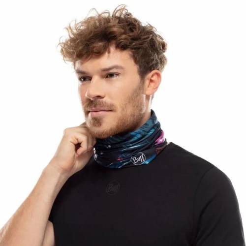 Bandană tubulară multifunctională BUFF COOLNET UV+ XCROSS · Albastru / Roz / Portocaliu 
