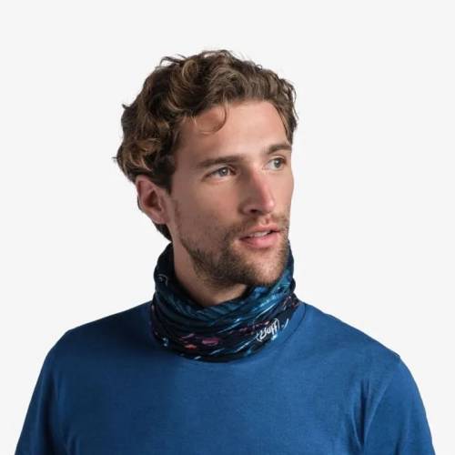 Bandană tubulară multifunctională BUFF COOLNET UV+ XCROSS · Albastru / Roz / Portocaliu 