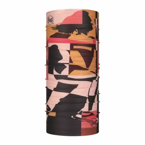 Bandană tubulară multifunctională BUFF COOLNET UV+ W-RETRO MULTI · Negru / Bej / Maro 