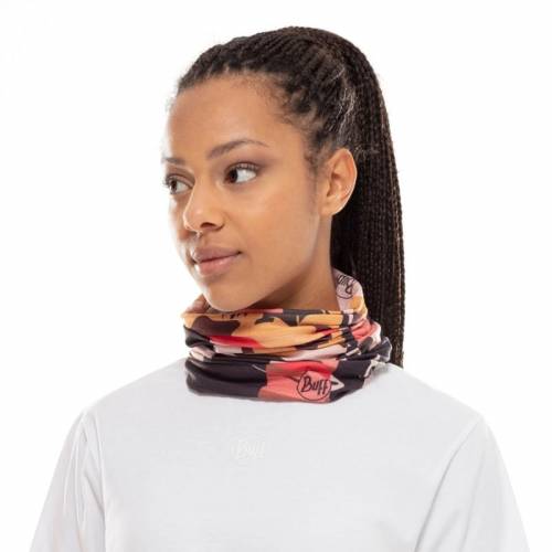 Bandană tubulară multifunctională BUFF COOLNET UV+ W-RETRO MULTI · Negru / Bej / Maro 
