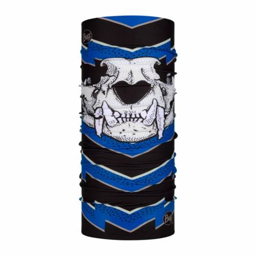 Bandană tubulară multifunctională BUFF ORIGINAL ECOSTRETCH T-KNUCKLE BLUE · Albastru / Negru 