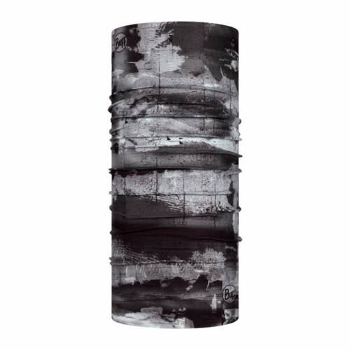Bandană tubulară multifunctională BUFF ORIGINAL ECOSTRETCH GEOELENS BLACK · Negru / Gri 