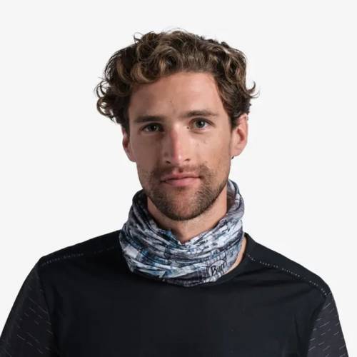 Bandană tubulară multifunctională BUFF ORIGINAL ECOSTRETCH SILVERY GREY · Gri / Alb / Albastru 