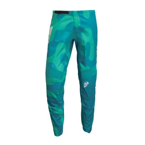 Pantaloni Enduro – Cross Damă THOR SECTOR DISGUISE 2023 · Albastru / Verde 