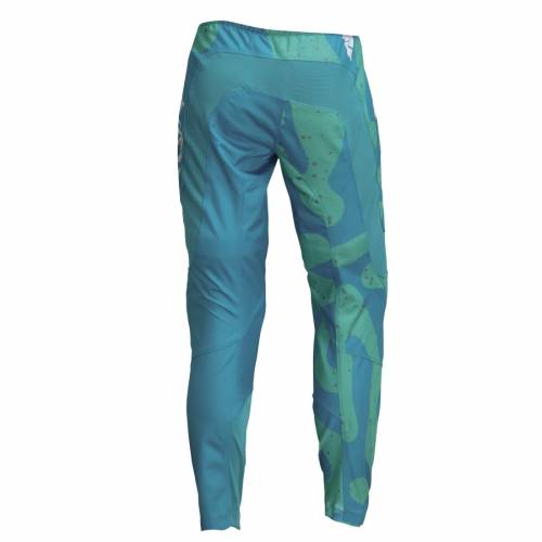 Pantaloni Enduro – Cross Damă THOR SECTOR DISGUISE 2023 · Albastru / Verde 