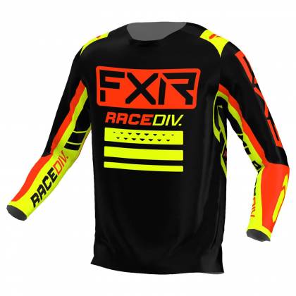 Tricou Enduro Copii FXR RACING CLUTCH PRO MX · Negru / Roșu / Galben-Fluo