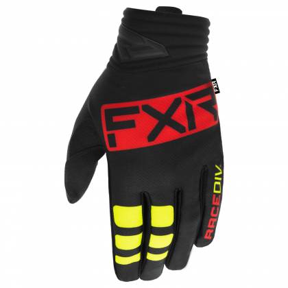 Mănuși Enduro FXR RACING PRIME MX · Negru / Roșu / Galben-Fluo