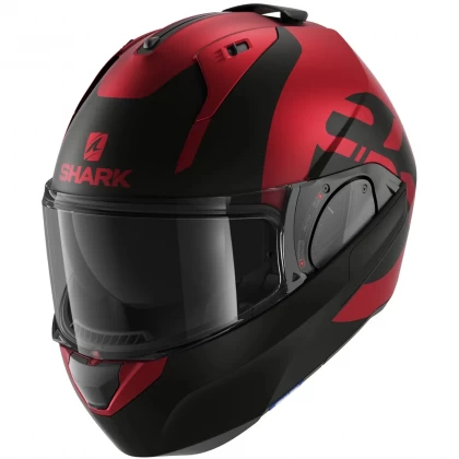 Cască Moto Modulară SHARK EVO ES KEDJE MAT · Negru / Roșu