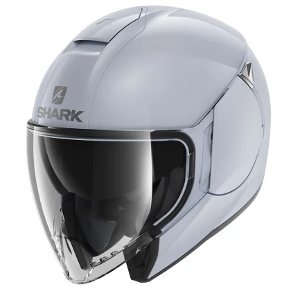 Cască Moto Open-Face SHARK CITYCRUISER DUAL BLANK · Alb / Argintiu