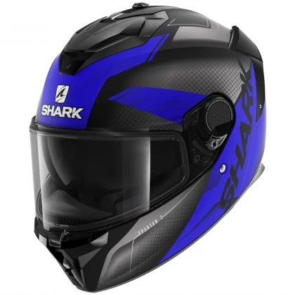 Cască Moto Integrală SHARK SPARTAN GT BCL. MICR. ELGEN MAT · Negru Mat / Albastru
