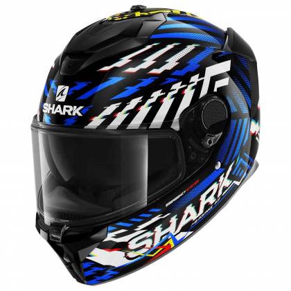 Cască Moto Integrală SHARK SPARTAN GT BCL. MICR. E-BRAKE · Negru / Albastru / Galben