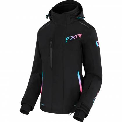 Geacă Snowmobil Damă FXR RACING EDGE · Negru / Albastru / Roz