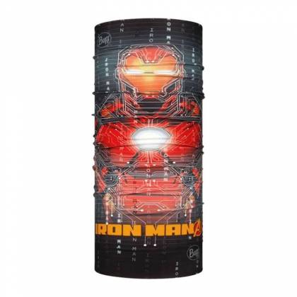 Bandană tubulară multifunctională BUFF ORIGINAL ECOSTRETCH ARC REACTOR · Negru / Roșu