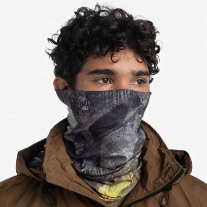 Bandană tubulară multifunctională BUFF ORIGINAL ECOSTRETCH CONCRETE GREY · Gri  / Galben