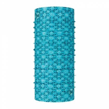 Bandană tubulară multifunctională BUFF COOLNET UV+ BALMOR POOL · Albastru