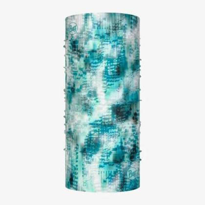 Bandană tubulară multifunctională BUFF COOLNET UV+ BLAUW TURQUOISE · Albastru / Gri