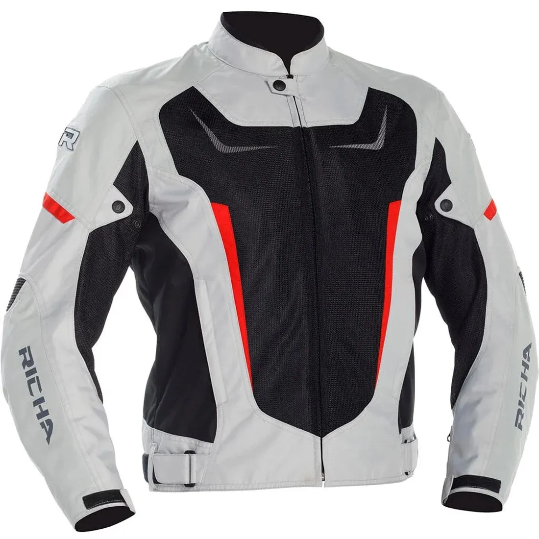 Geacă Moto de Vară din Textil RICHA AIRSTRIKE · Gri Negru