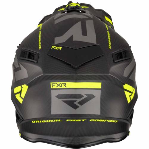 Cască Enduro - Cross - Snowmobil FXR RACING HELIUM CARBON W / D-RING · Negru / Verde-Flou 