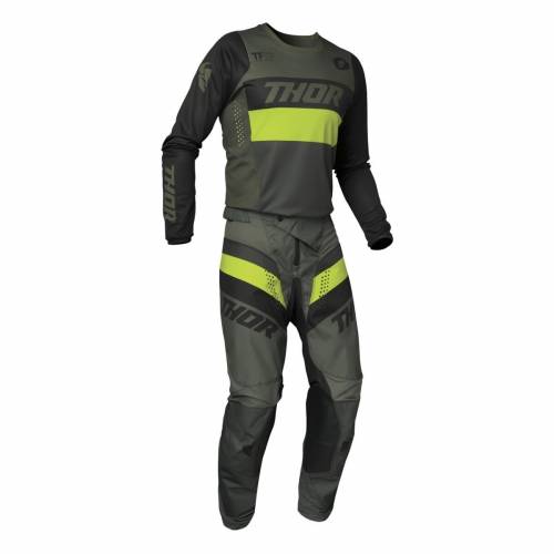 Pantaloni Enduro - Cross THOR PULSE RACER · Verde / Verde-Fluo 