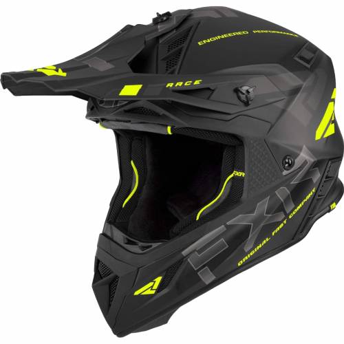 Cască Enduro - Cross - Snowmobil FXR RACING HELIUM RACE DIV 2023 · Negru / Verde-Fluo 