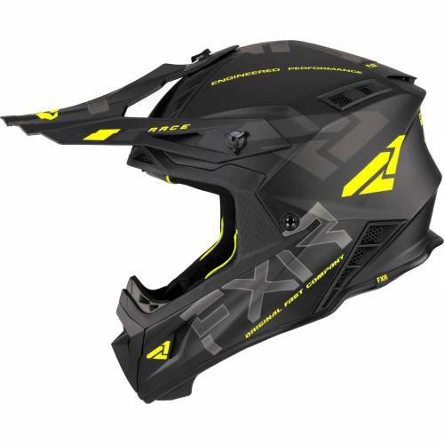 Cască Enduro - Cross - Snowmobil FXR RACING HELIUM RACE DIV 2023 · Negru / Verde-Fluo 