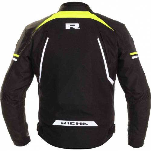 Geacă Moto din Textil RICHA GOTHAM 2 · Negru / Galben-Fluo 