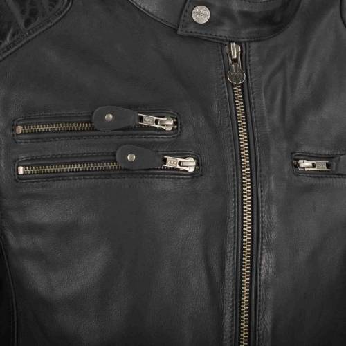 Geacă Moto din Piele SEGURA VENTURA · Negru / Gri 