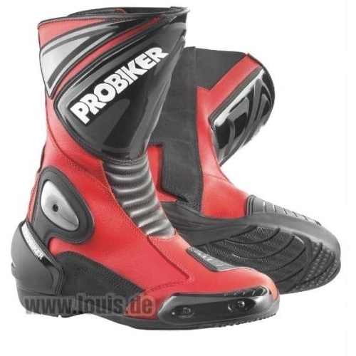 Cizme Moto din Piele & Textil PROBIKER SPEEDSTAR · Roșu