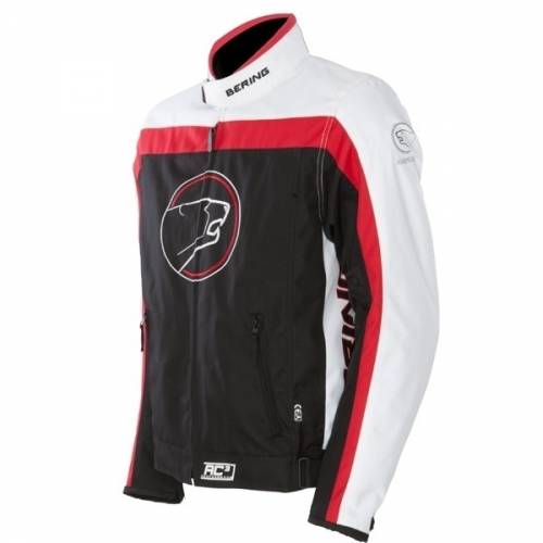 Geacă Moto din Textil BERING DINK · Negru / Alb / Roz