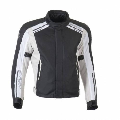 Geacă Moto din Textil BERING VIKER · Negru / Alb