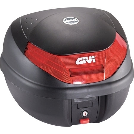 Cutie / Topcase Moto GIVI E30N · Negru / Roșu