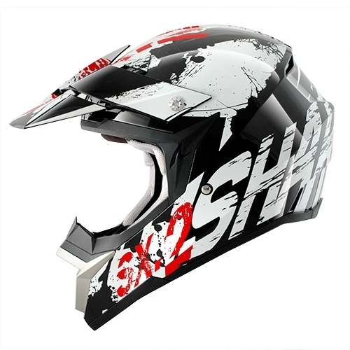 Cască Enduro - Cross SHARK SX2 FREAK · Negru / Roșu / Alb