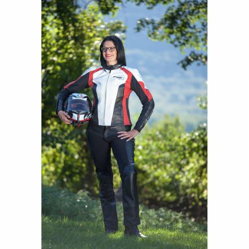 Pantaloni Moto Damă din Piele & Textil SIXGEAR SHEILA · Negru 