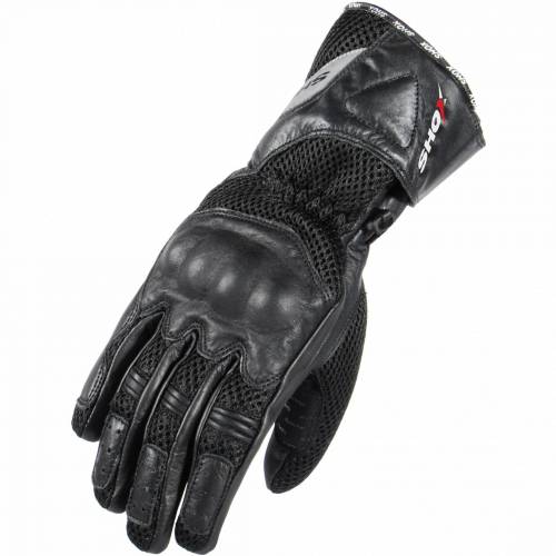 Mănuși Moto din Piele & Textil SHOX HARDFLOW · Negru 