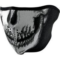 Mască Moto ZAN HEADGEAR GLOW SKULL · Negru / Alb cu Motiv