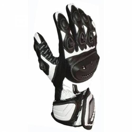 Mănuși Moto din Piele SHOX SPEEDLINE · Negru / Alb 