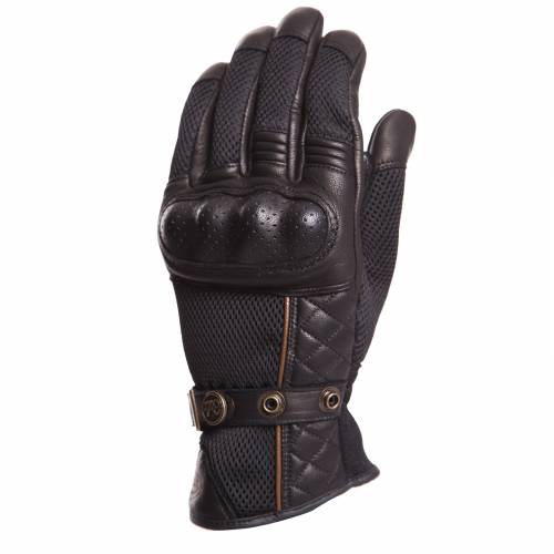 Mănuși Moto Damă din Piele & Textil SEGURA SYDNEY · Negru