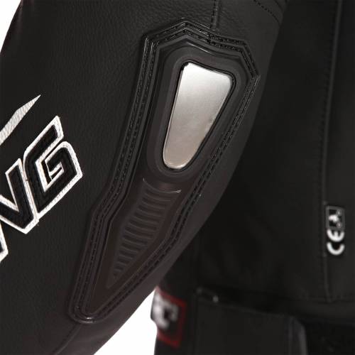 Geacă Moto din Piele & Textil BERING STORM-R · Negru / Alb 
