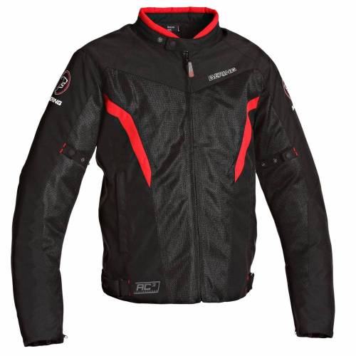 Geacă Moto din Textil BERING FLORIDA · Negru / Roșu