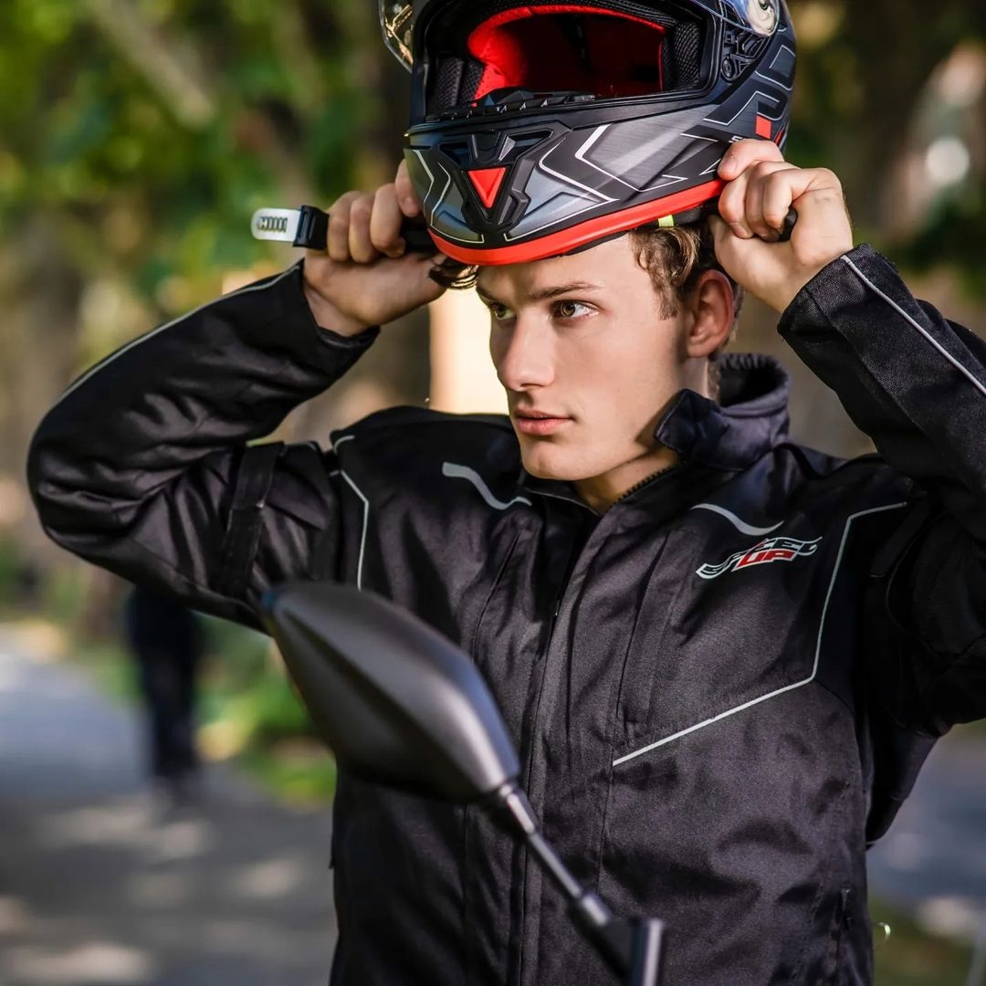 Geacă Moto din Textil SPEED UP ELEMENT · Negru 
