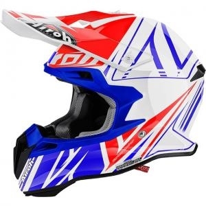 Cască Enduro - Cross AIROH TERMINATOR 2.1 CUT GLOSS · Albastru / Roșu