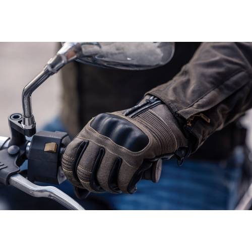 Mănuși Moto din Piele SIXGEAR DAVIES · Maro 