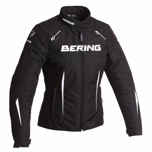 Geacă Moto Damă din Textil BERING LADY KATNISS · Alb / Negru