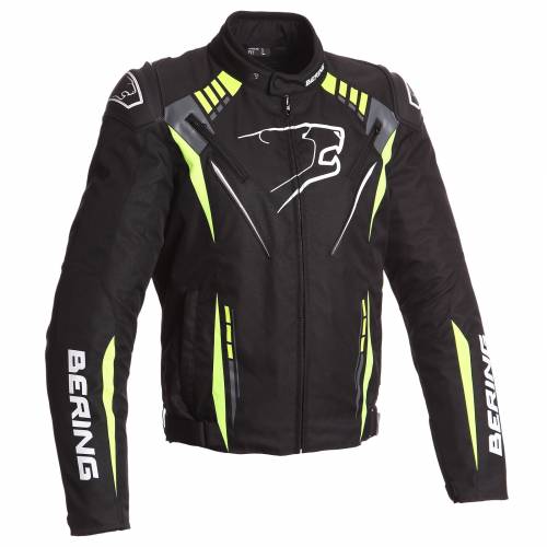 Geacă Moto din Textil BERING PRIMO-R · Fluo-Verde / Negru