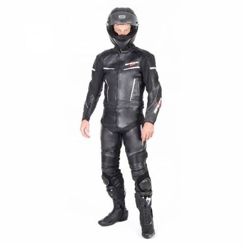 Combinezon Moto din Piele & Textil SPEED UP ALPHA · Negru