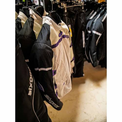 Geacă Moto Damă din Textil SIXGEAR LUNA · Gri / Mov 
