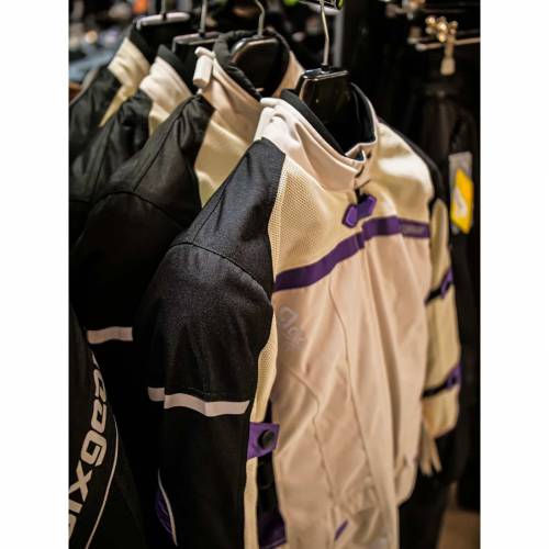 Geacă Moto Damă din Textil SIXGEAR LUNA · Gri / Mov 