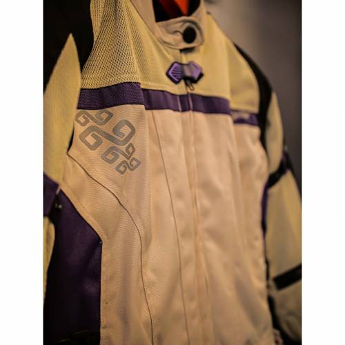 Geacă Moto Damă din Textil SIXGEAR LUNA · Gri / Mov 