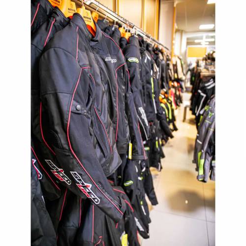 Geacă Moto din Textil SPEED UP ZONE · Negru / Roșu 